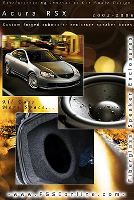 2002-06 Acura RSX custom forged subwoofer speaker box enclosure