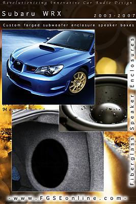 2003-07 Subaru WRX custom forged subwoofer speaker box enclosure